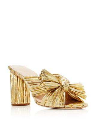Women's Penny Pleated High Heel Slide Sandals by LOEFFLER RANDALL