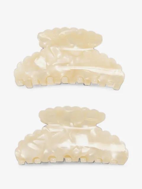 Yuri scalloped hair clips set (set of two) by LOEFFLER RANDALL