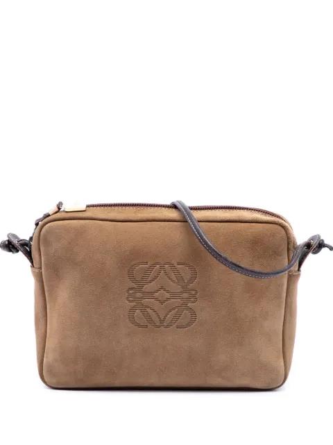1990-2010 Suede Anagram crossbody bag by LOEWE 