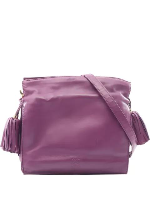 2000s 22 Flamenco tassel leather shoulder bag by LOEWE 
