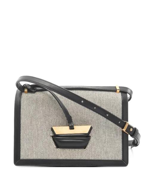2000s Barcelona canvas leather cross body bag by LOEWE 