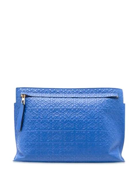 2016 Embossed Anagram Repeat T clutch bag by LOEWE 
