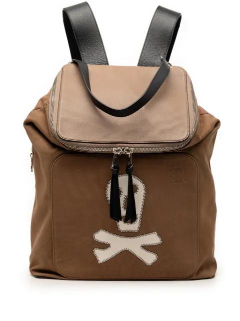 2017 Large Canvas Skull Goya backpack by LOEWE 