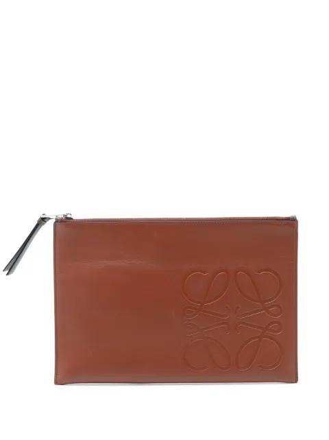 2018-2026 Leather Anagram Flat Pouch clutch bag by LOEWE 