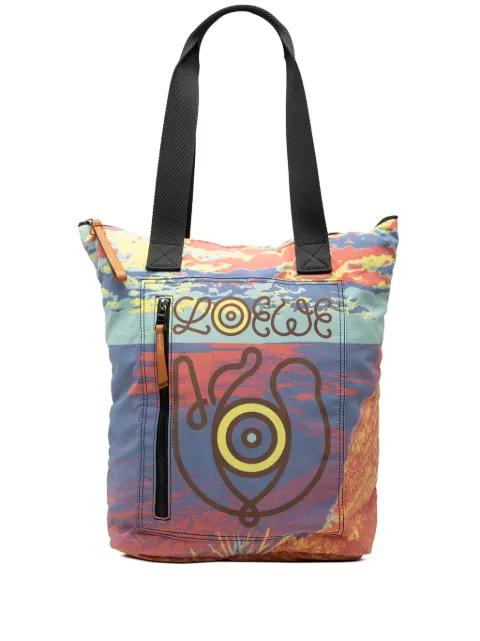 2021 Printed Nylon Eye Loewe Nature tote bag by LOEWE 