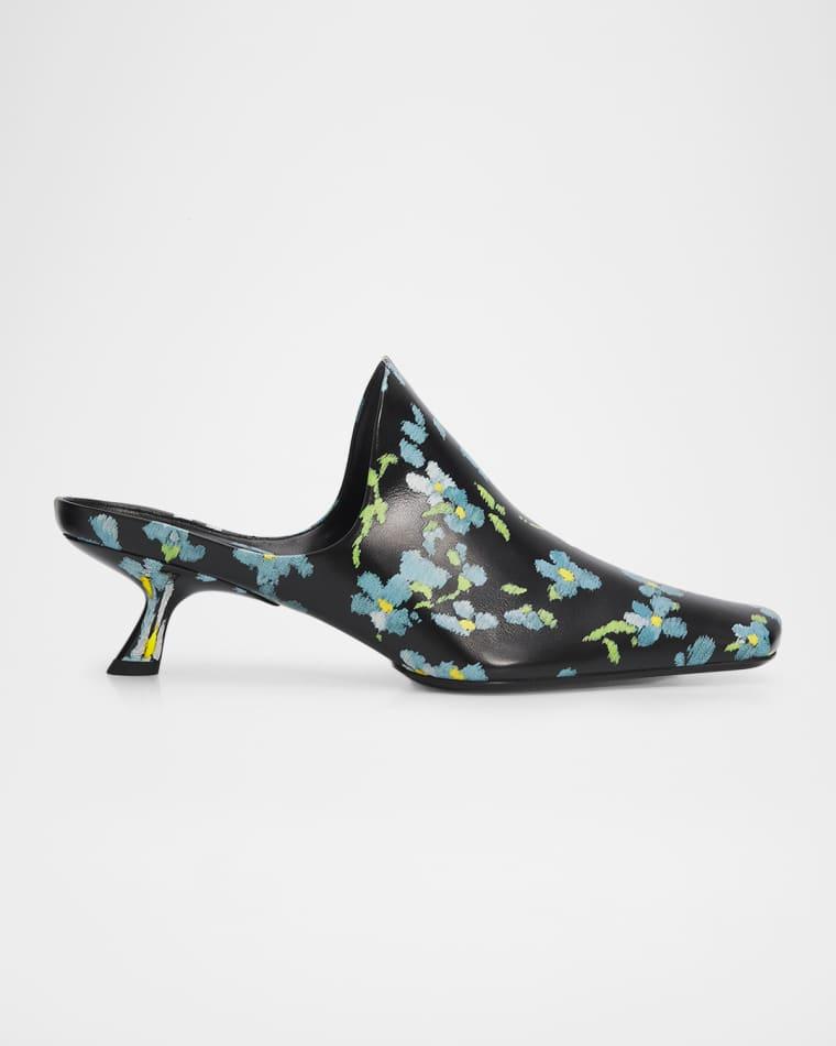 45mm Emily Floral Leather Mules by LOEWE