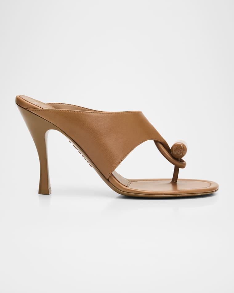 90mm Toggle Leather Thong Sandals by LOEWE