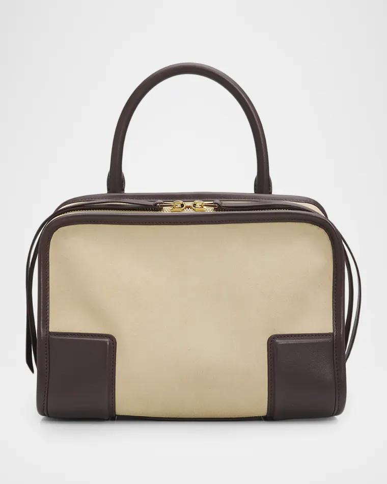 Amazona 180 Top-Handle Bag in Suede & Leather by LOEWE