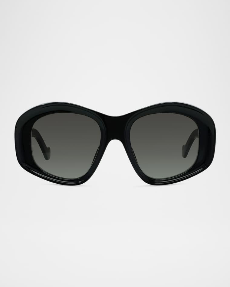 Anagram 51mm Beveled Acetate Pentagon Sunglasses by LOEWE