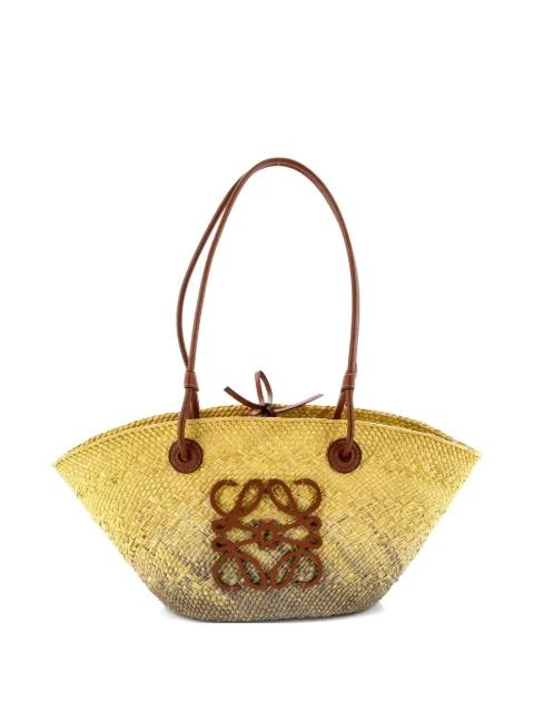 Anagram Basket Raffia Small tote bag by LOEWE 