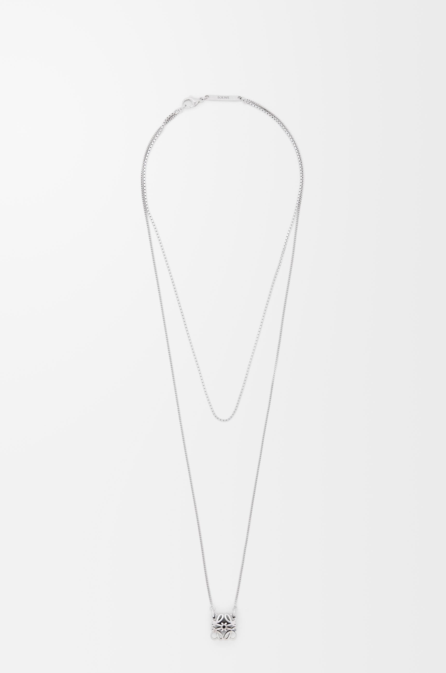 Anagram Bombé necklace in sterling silver by LOEWE