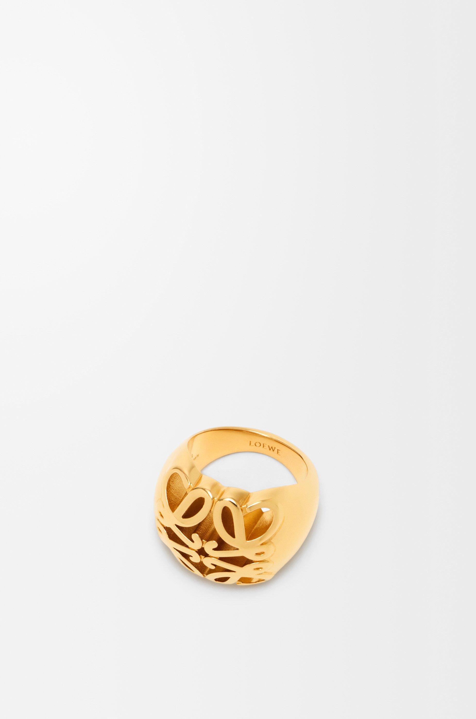 Anagram Bombé signet ring by LOEWE