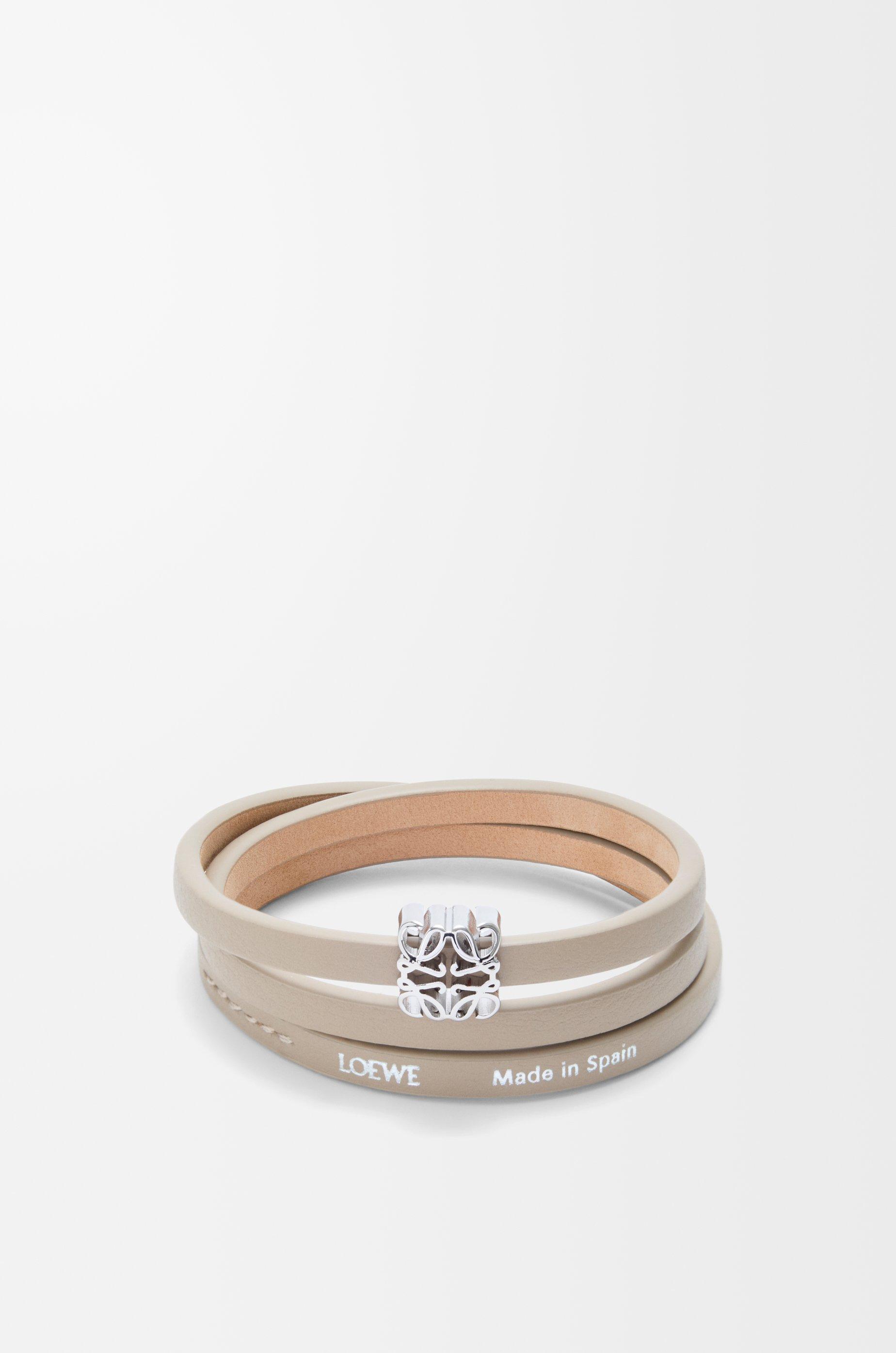 Anagram Bombé twist bracelet in calfskin by LOEWE