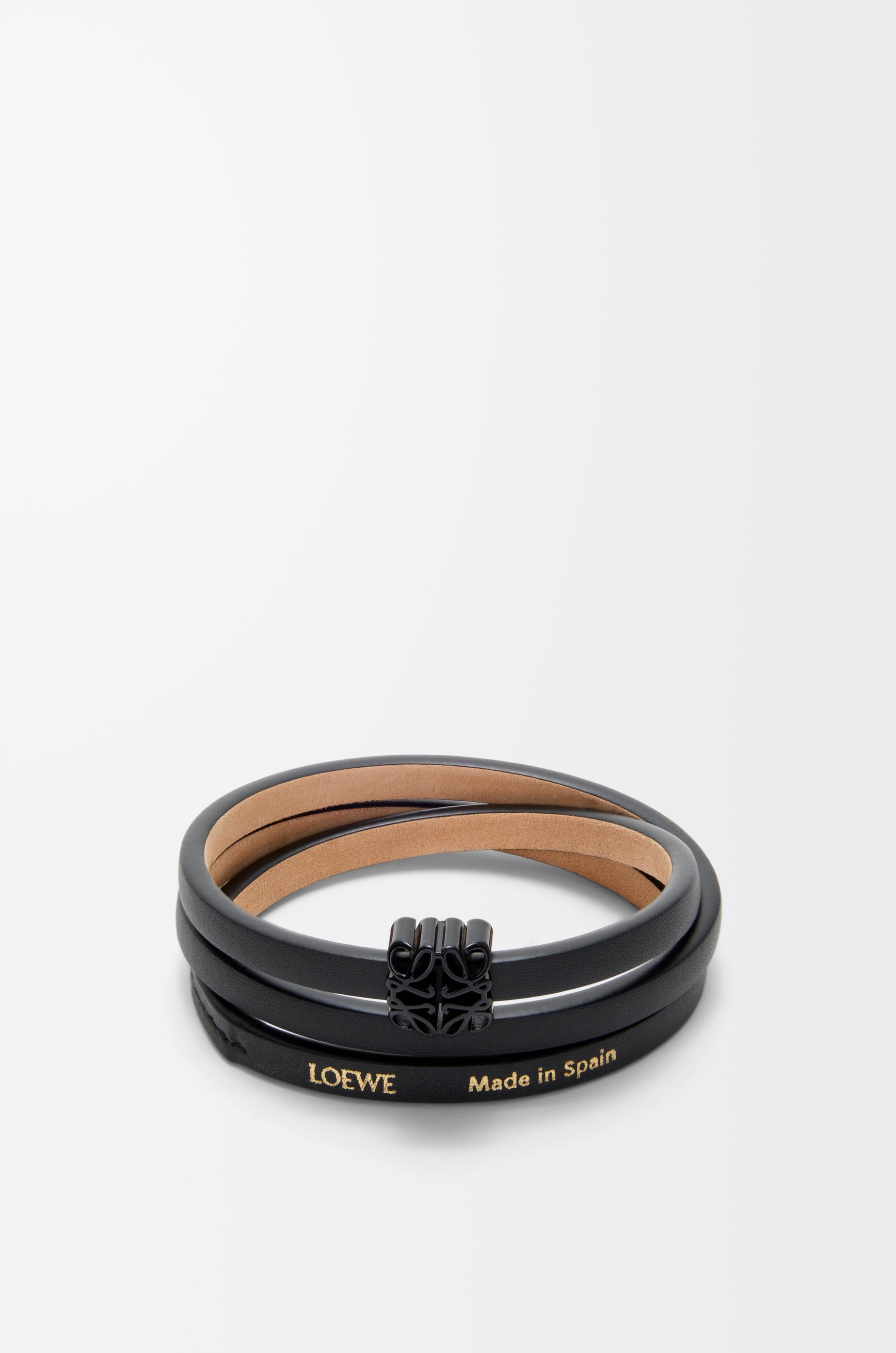 Anagram Bombé twist bracelet in calfskin by LOEWE