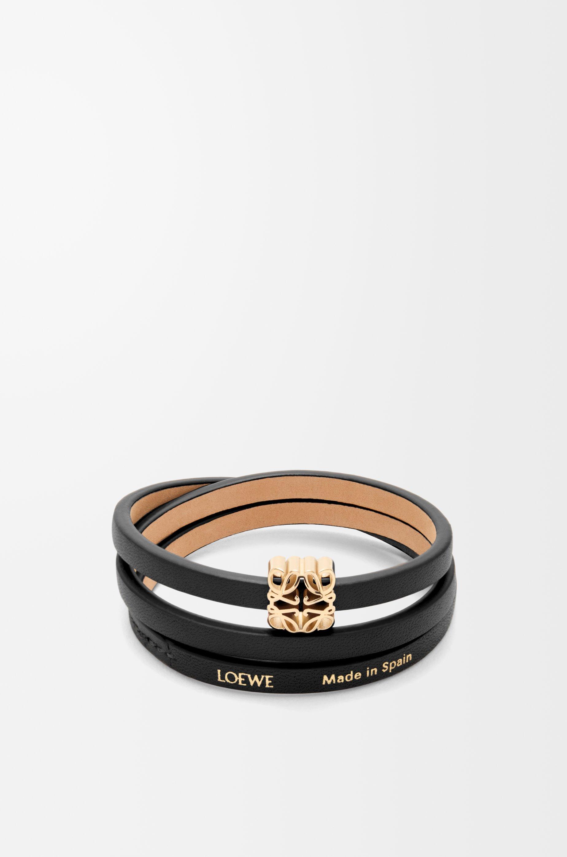 Anagram Bombé twist bracelet in calfskin by LOEWE