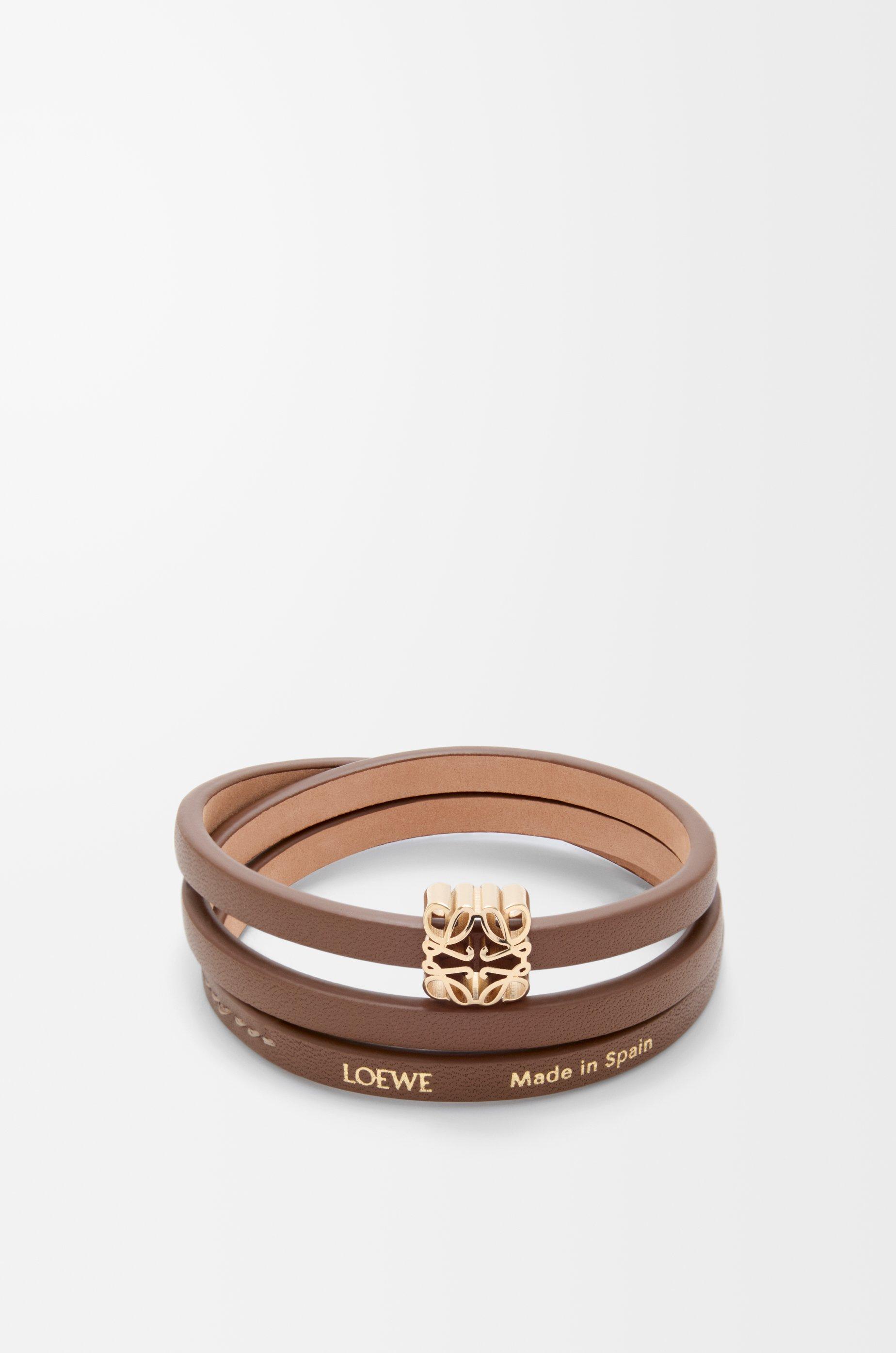 Anagram Bombé twist bracelet in calfskin by LOEWE
