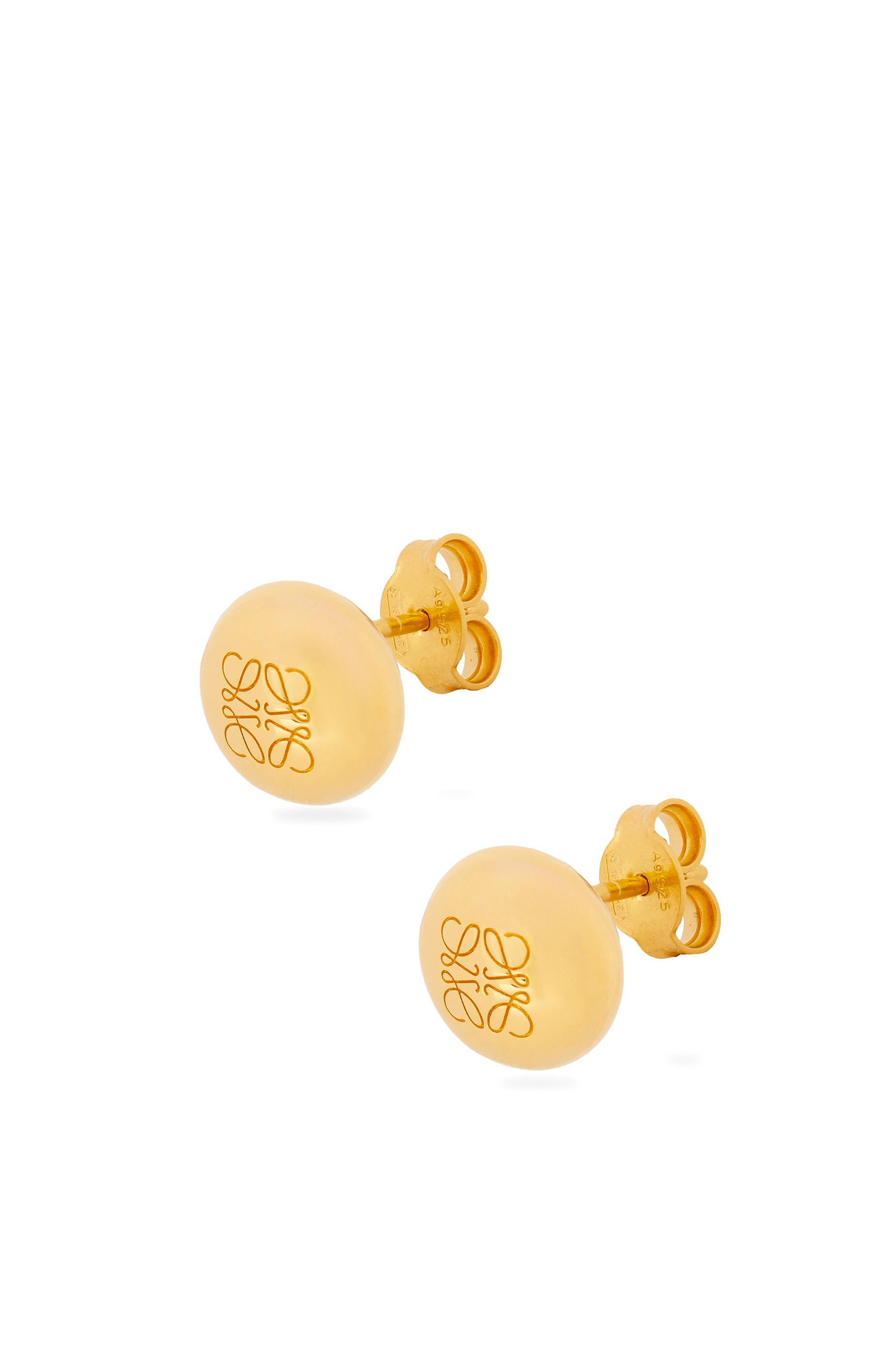 Anagram Pebble stud earrings in sterling silver by LOEWE