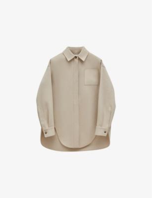 Anagram-Pocket Brushed Wool-Cashmere Blend Overshirt by LOEWE