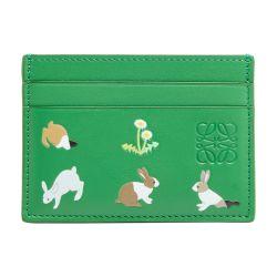 Anagram Rabbit plain nappa calf leather card holder by LOEWE