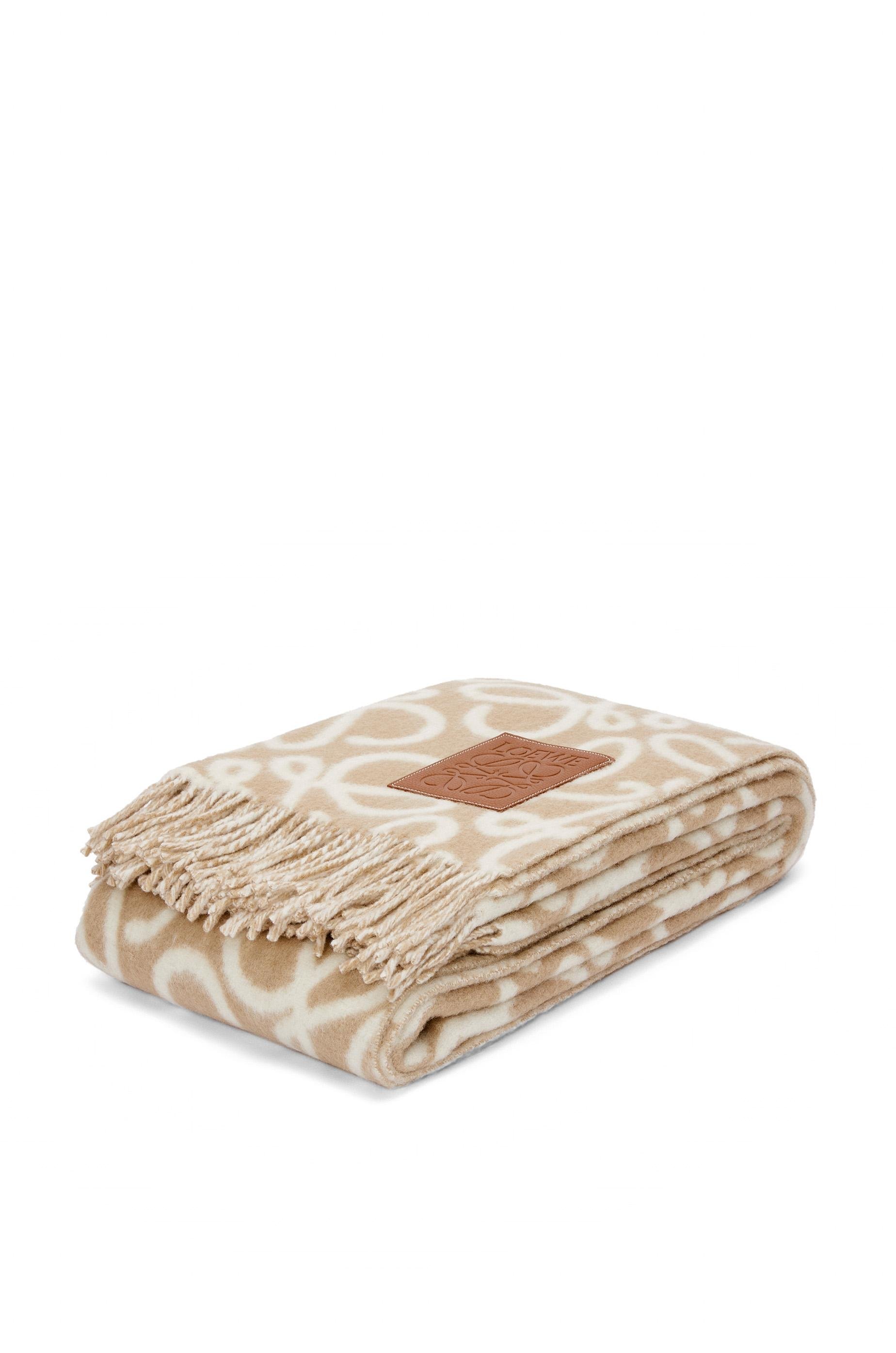 Anagram blanket in alpaca and wool by LOEWE