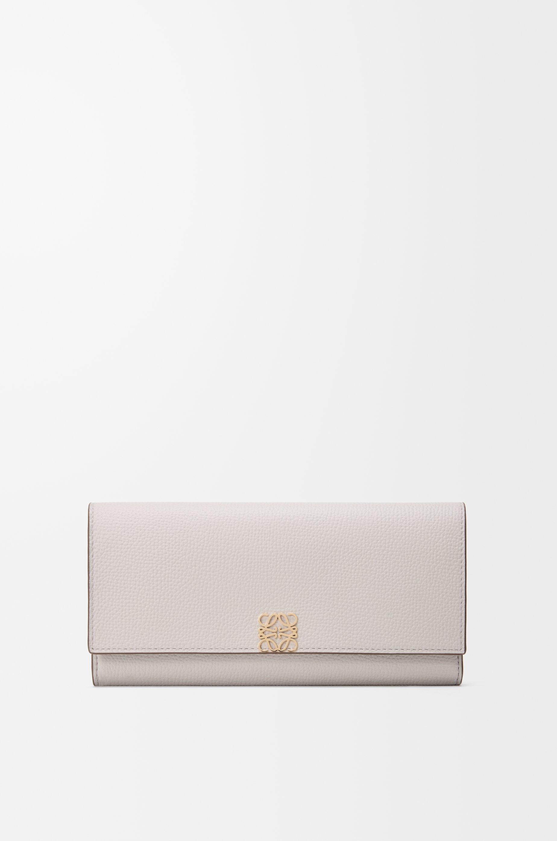 Anagram continental wallet in pebble grained calfskin by LOEWE
