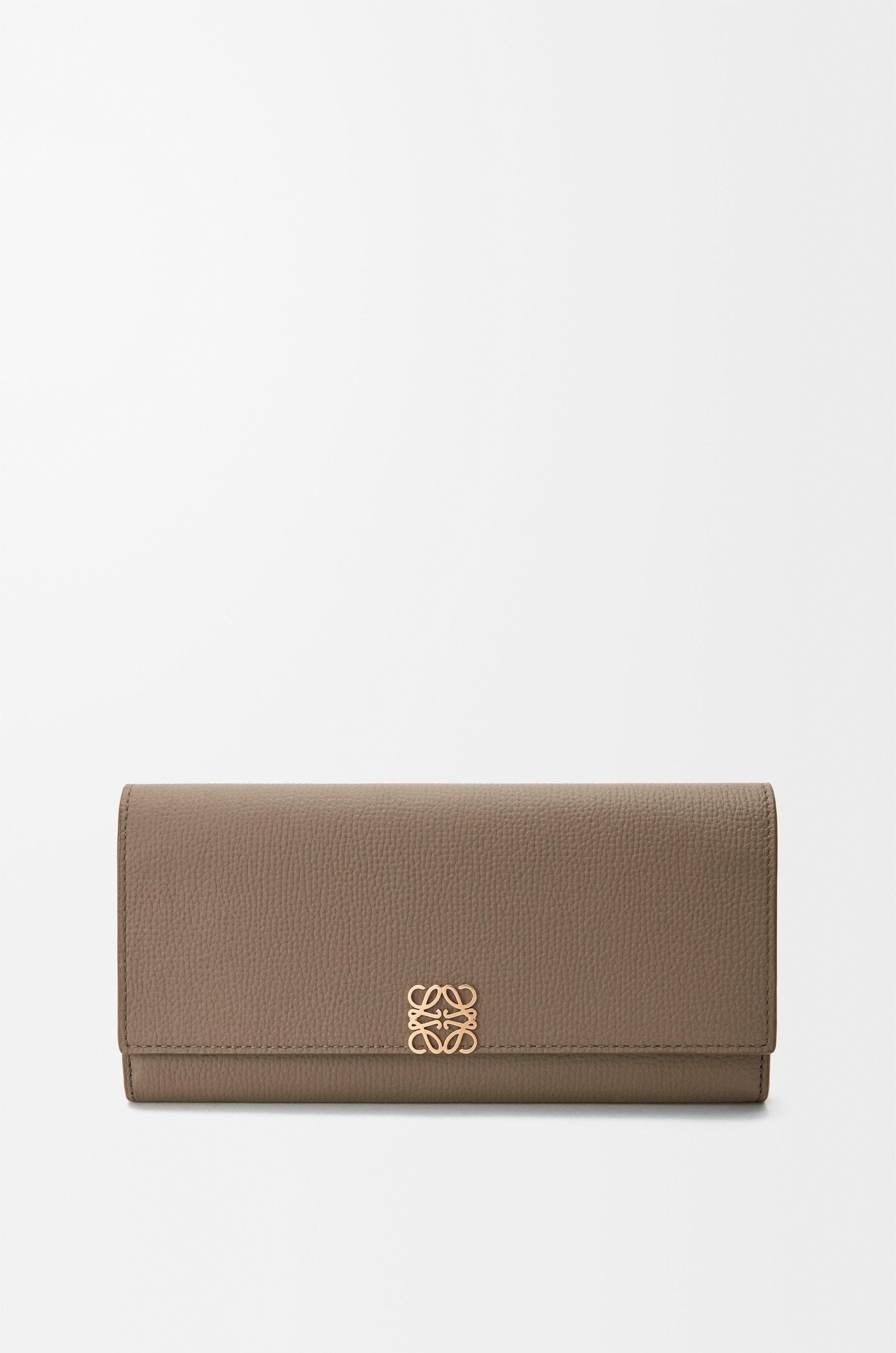 Anagram continental wallet in pebble grained calfskin by LOEWE