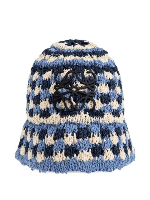 Anagram crochet-knit bucket hat by LOEWE