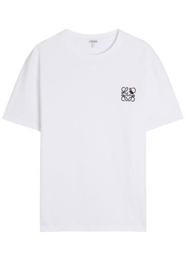 Anagram-embroidered cotton T-shirt by LOEWE