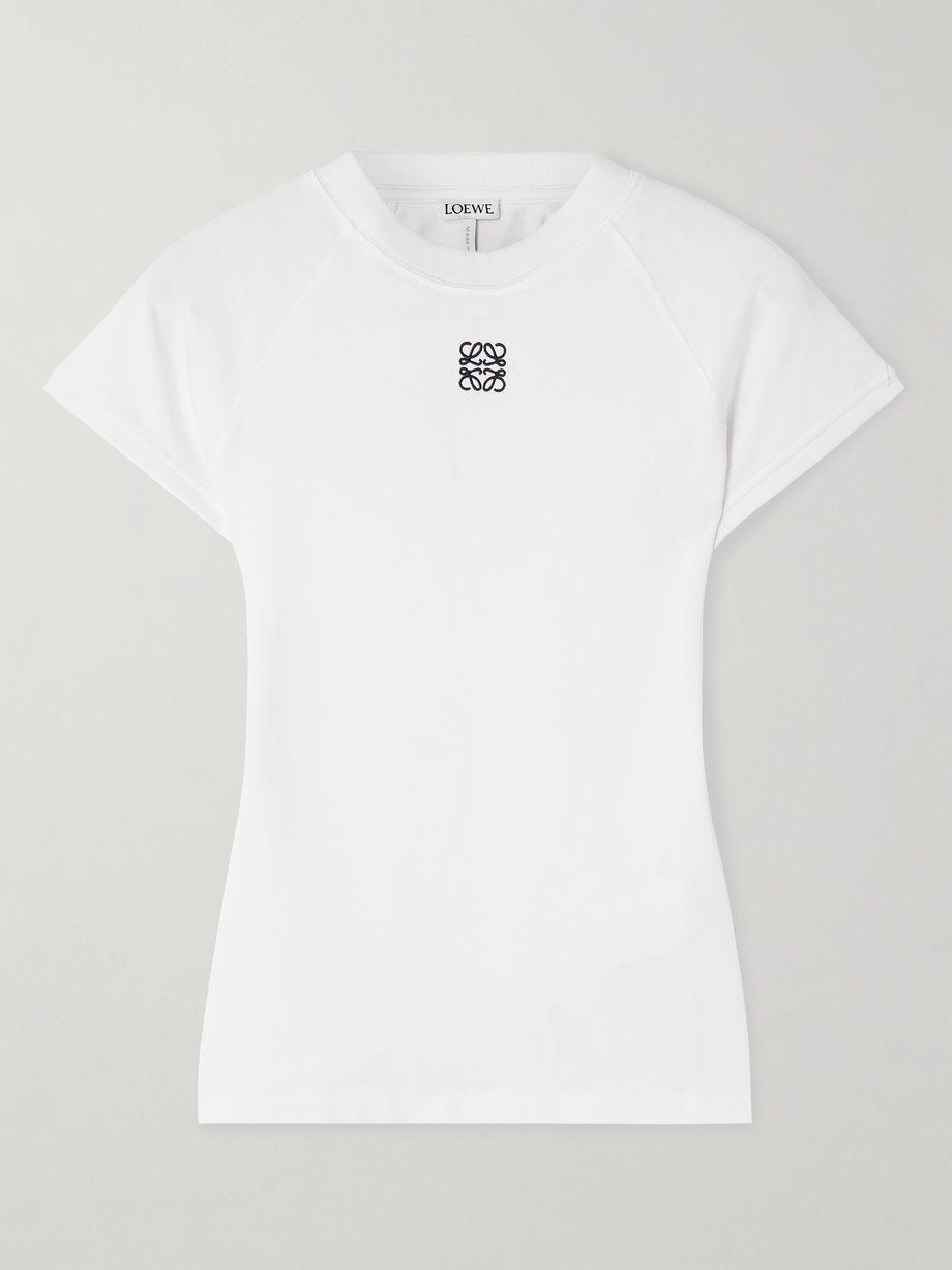 Anagram embroidered cotton-blend jersey T-shirt by LOEWE