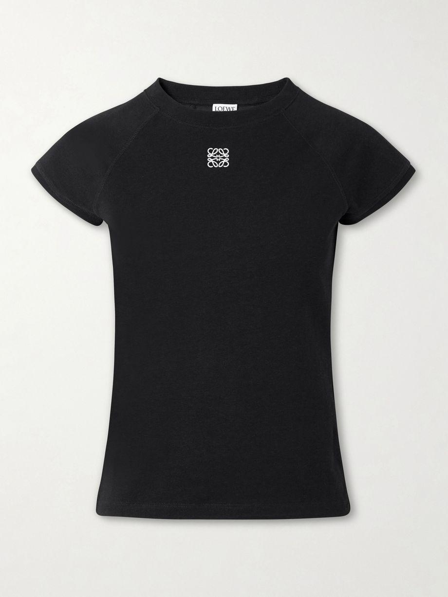 Anagram embroidered cotton-blend jersey T-shirt by LOEWE