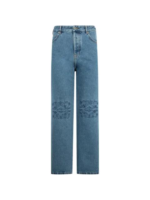 Anagram-embroidered jeans by LOEWE