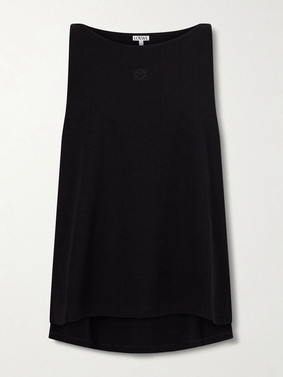 Anagram embroidered ribbed-knit tank top by LOEWE