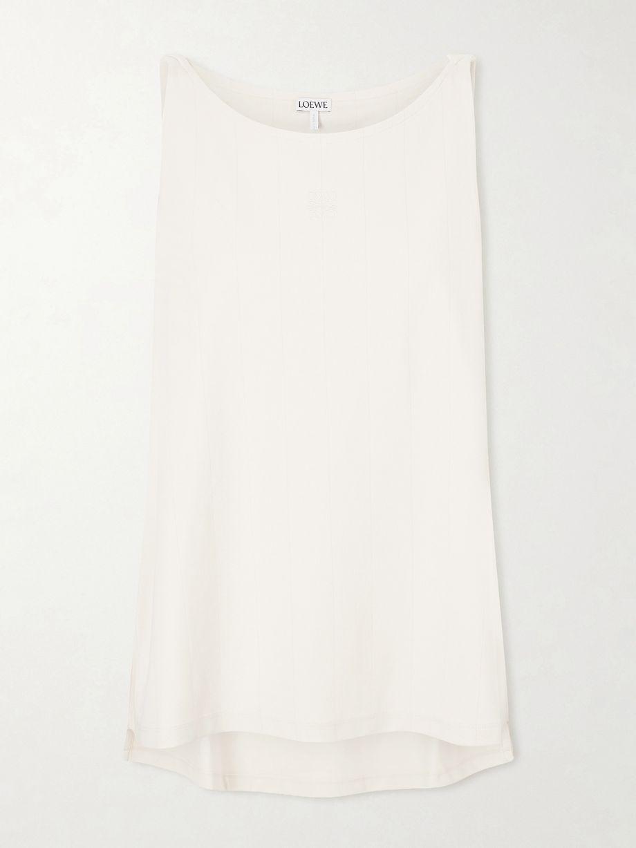 Anagram embroidered ribbed-knit tank top by LOEWE