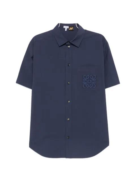Anagram-embroidered short-sleeve shirt by LOEWE
