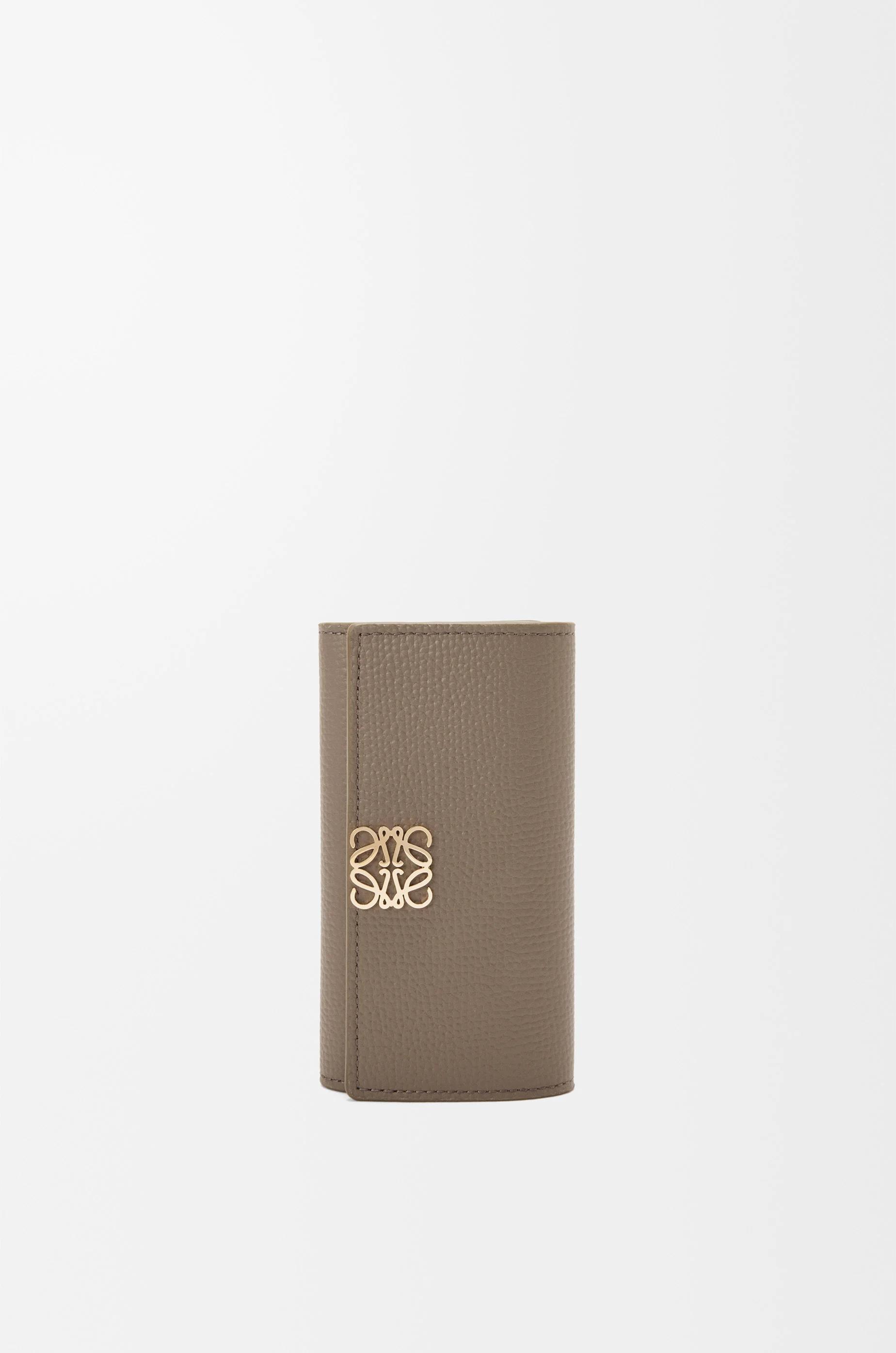 Anagram key case in pebble grained calfskin by LOEWE