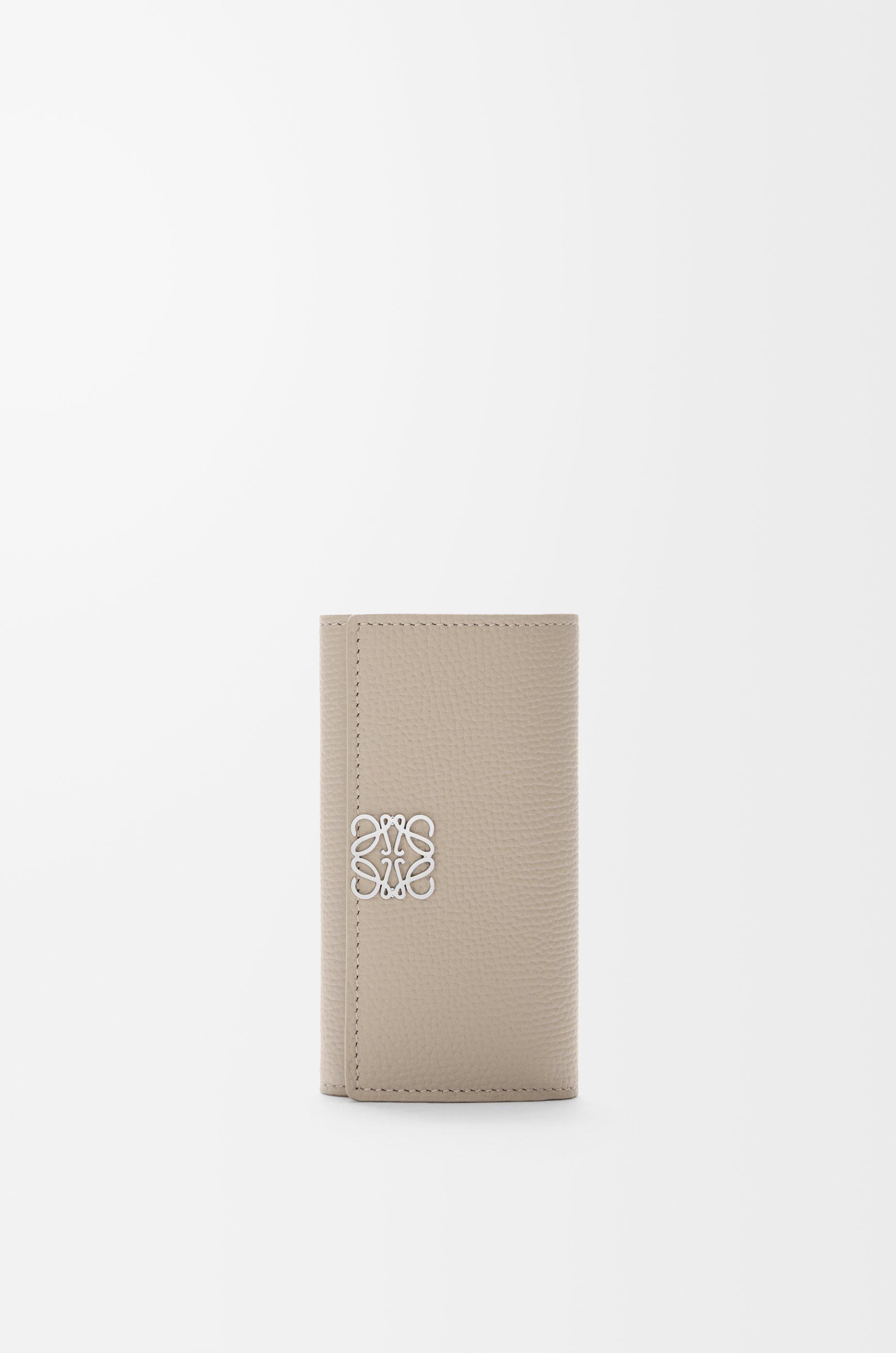Anagram key case in pebble grained calfskin by LOEWE