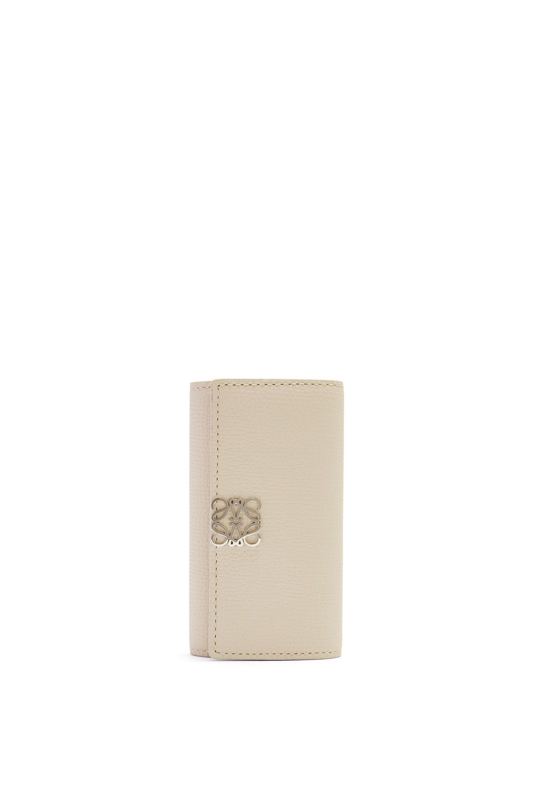 Anagram key case in pebble grained calfskin by LOEWE