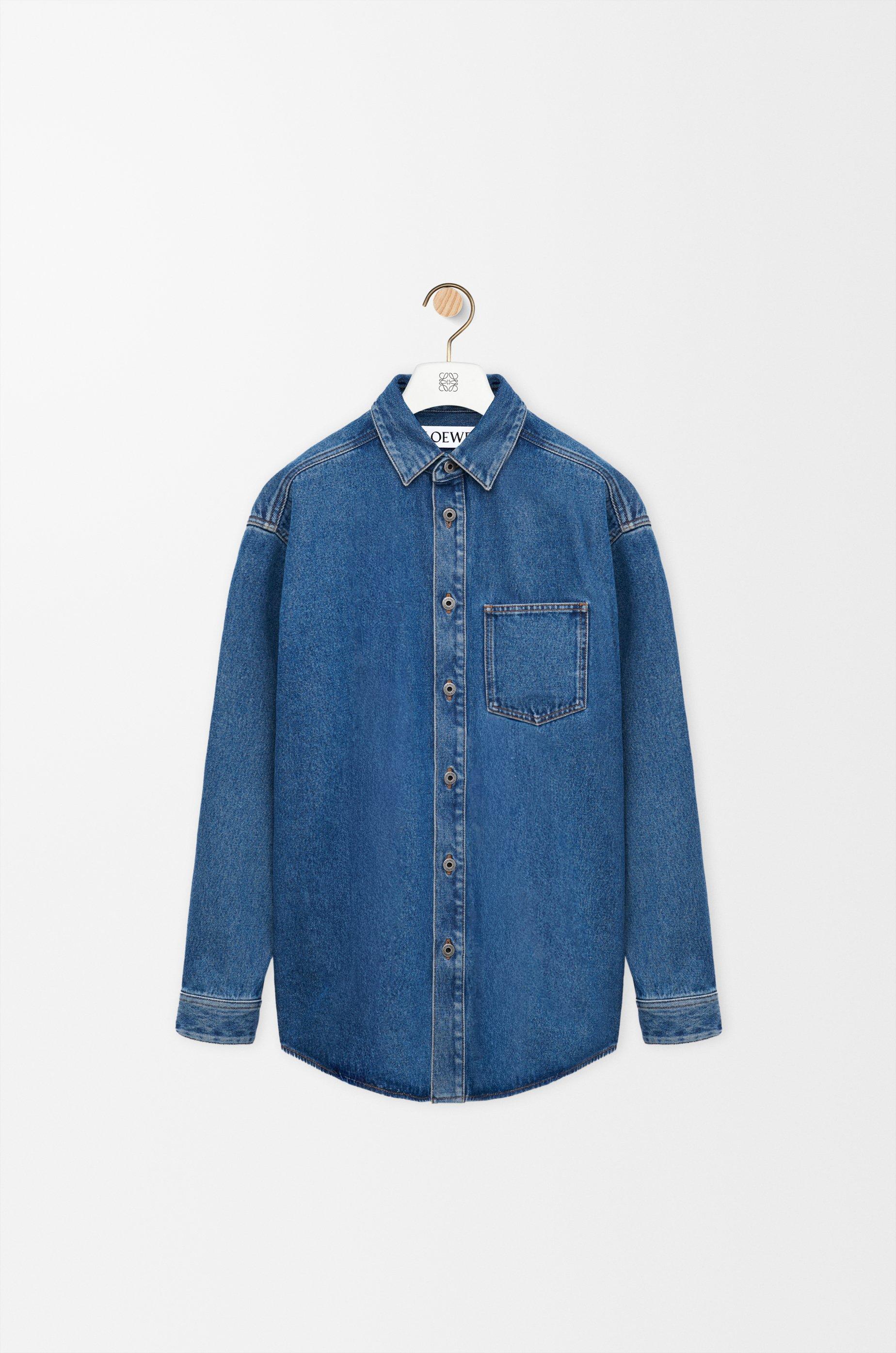 Anagram overshirt in denim by LOEWE