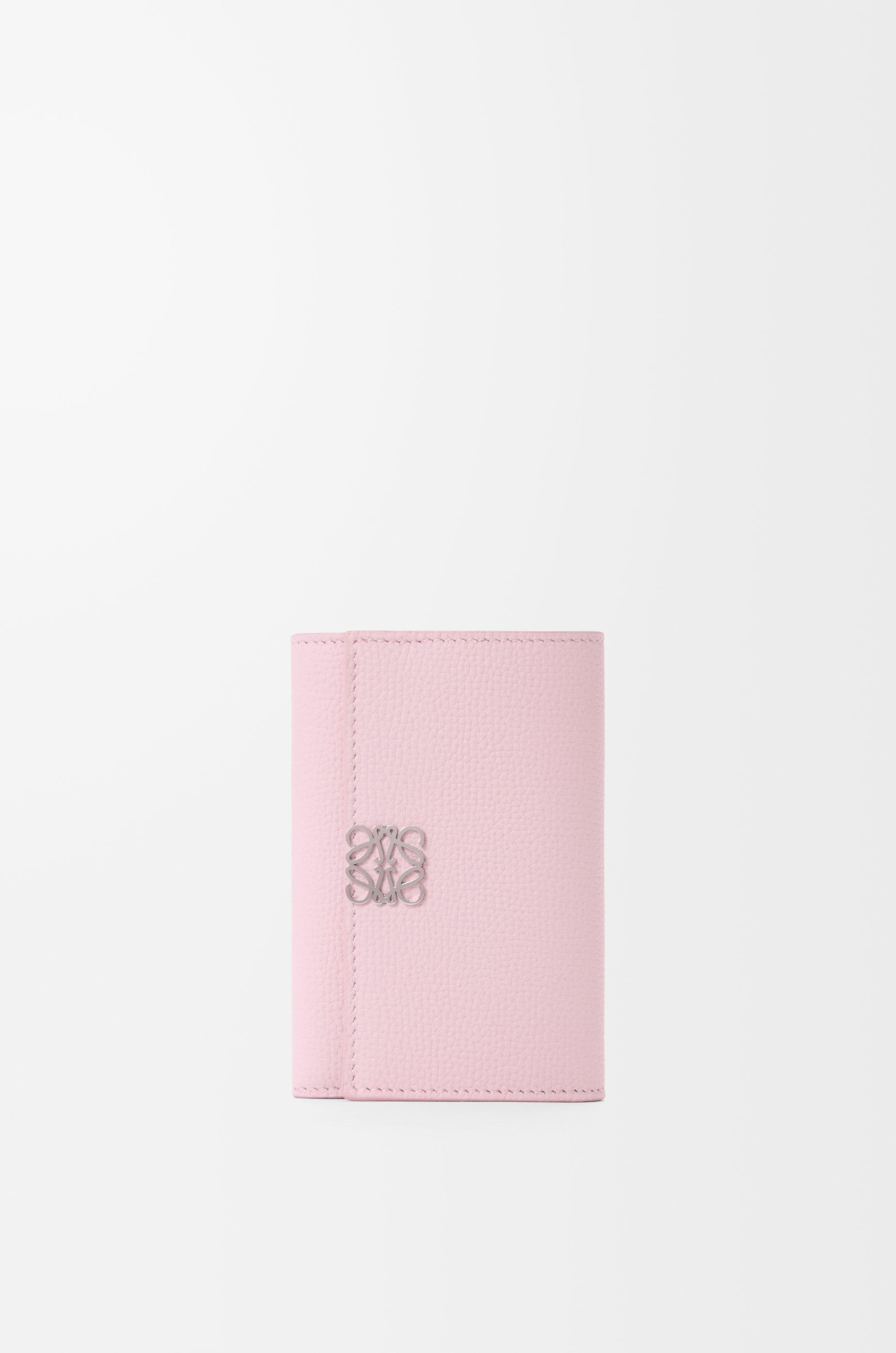 Anagram small vertical wallet in pebble grained calfskin by LOEWE
