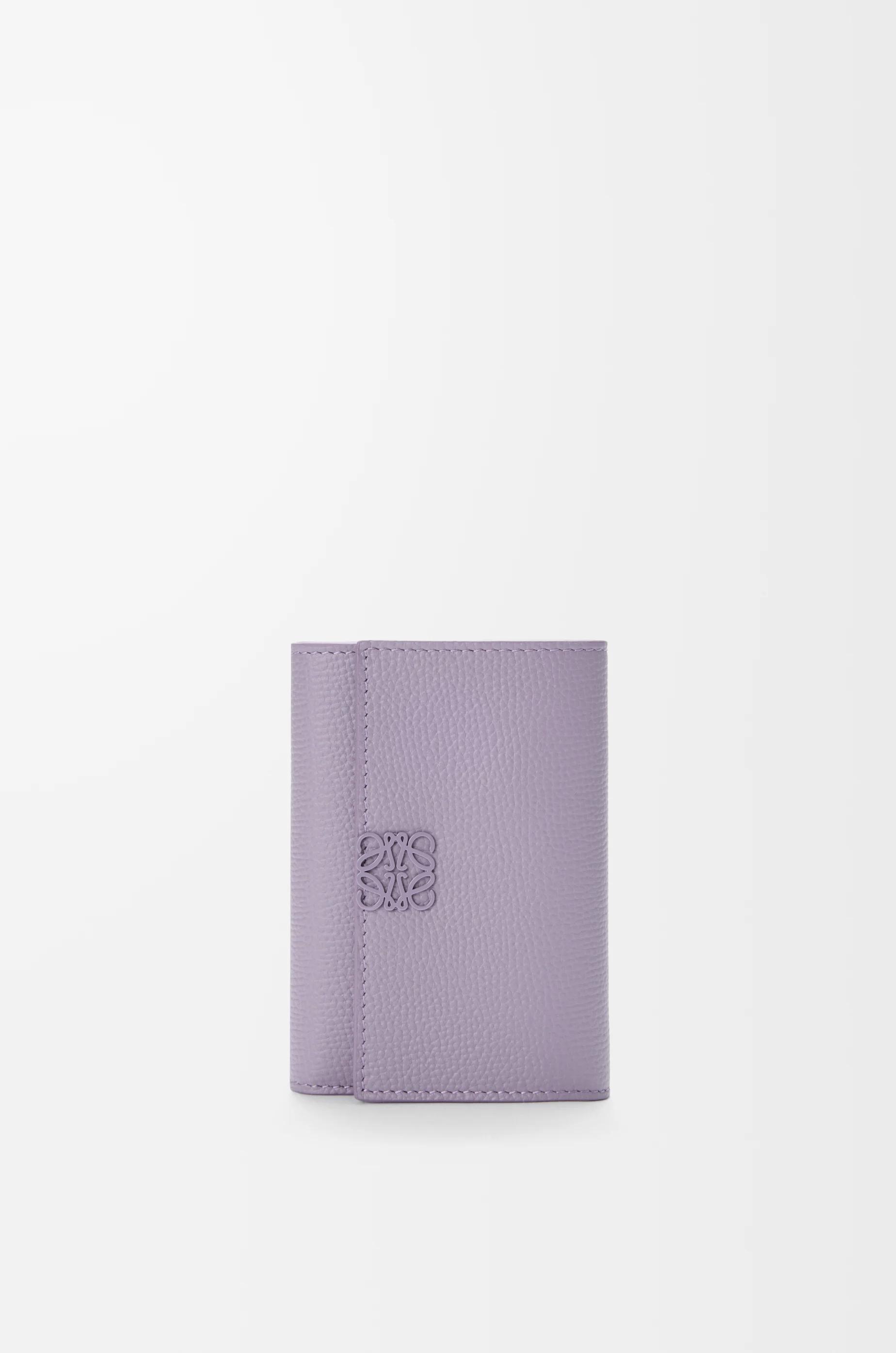Anagram small vertical wallet in pebble grained calfskin by LOEWE