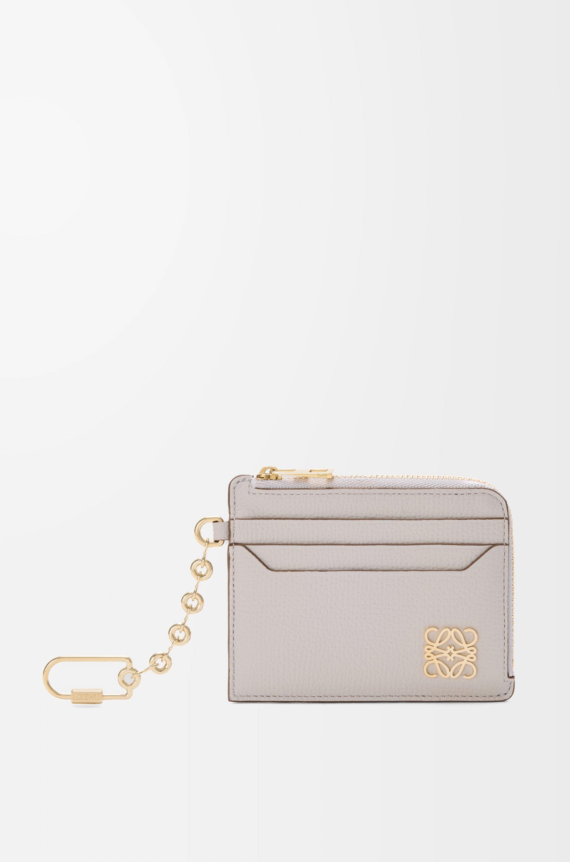 Anagram square coin cardholder in pebble grained calfskin by LOEWE