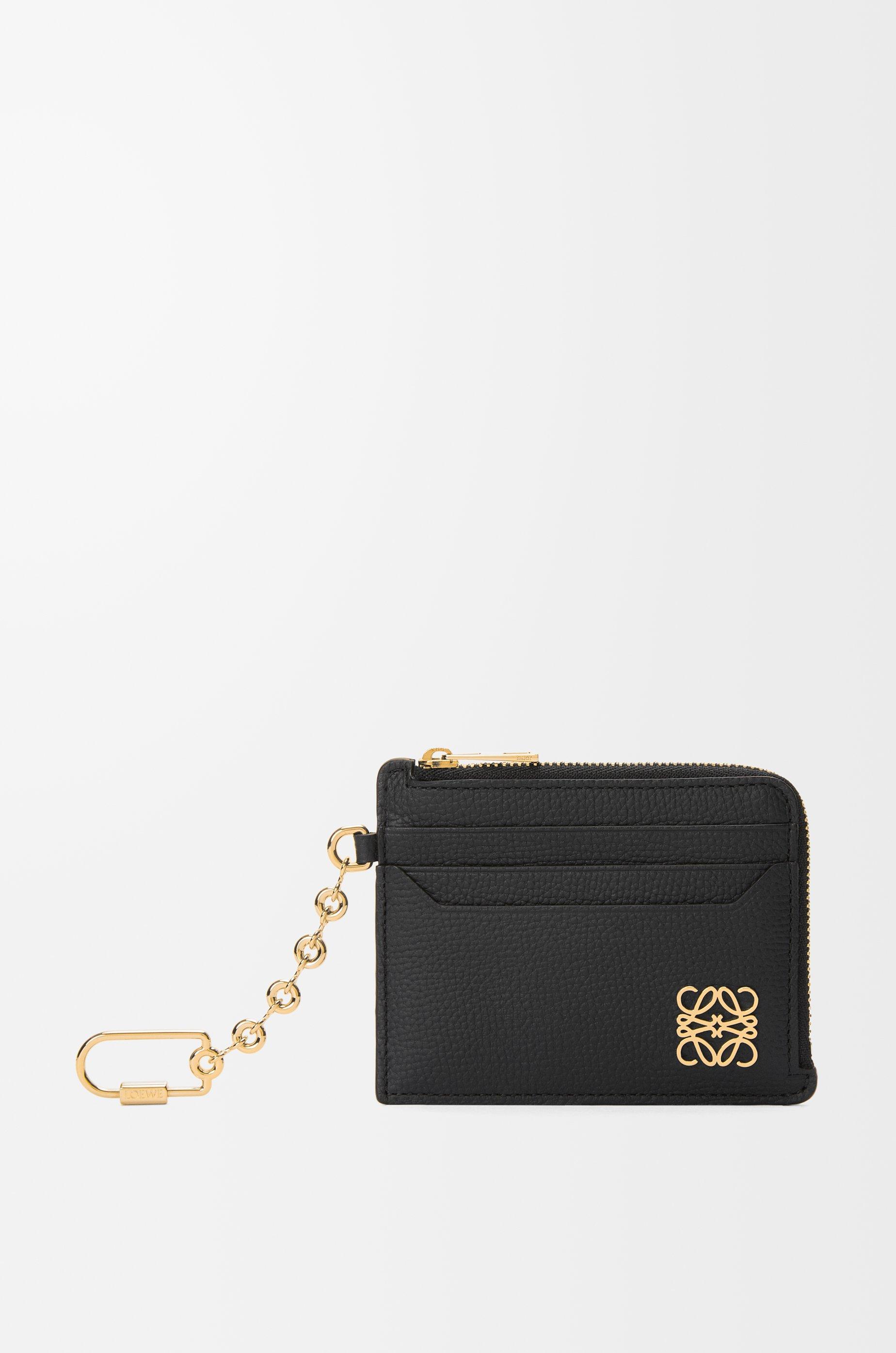 Anagram square coin cardholder in pebble grained calfskin by LOEWE