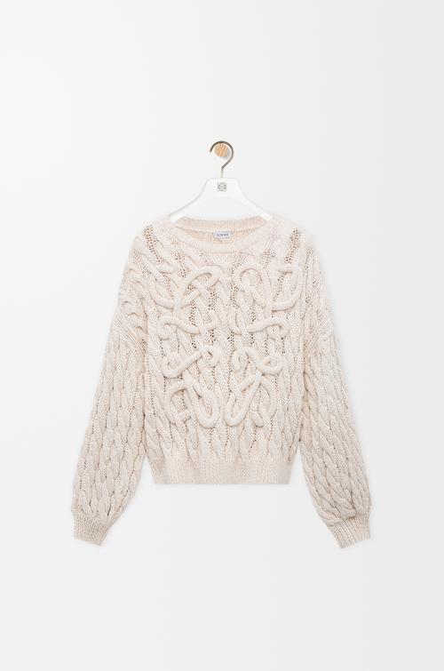 Anagram sweater in cotton and wool blend by LOEWE