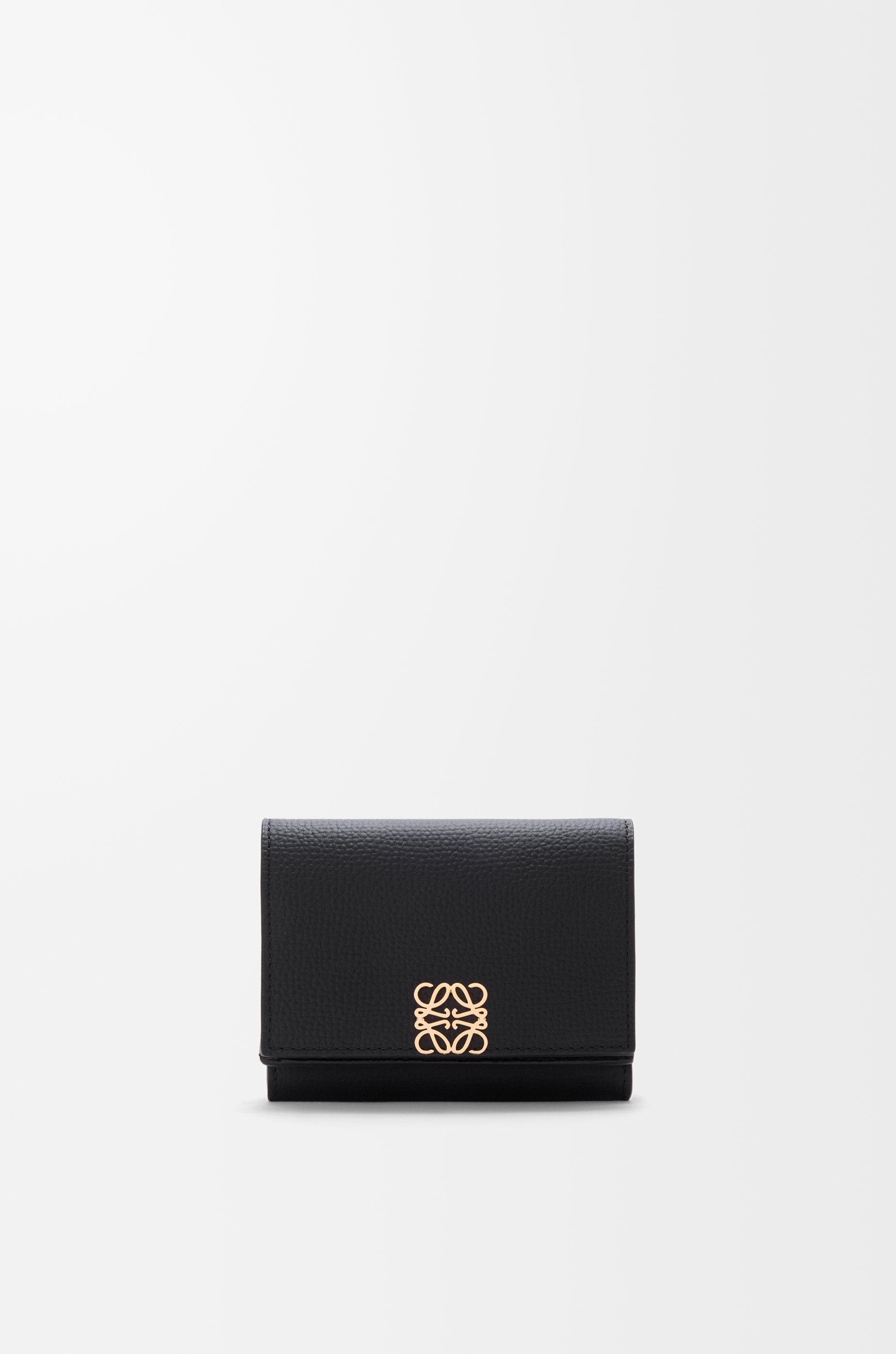 Anagram trifold wallet in pebble grained calfskin by LOEWE
