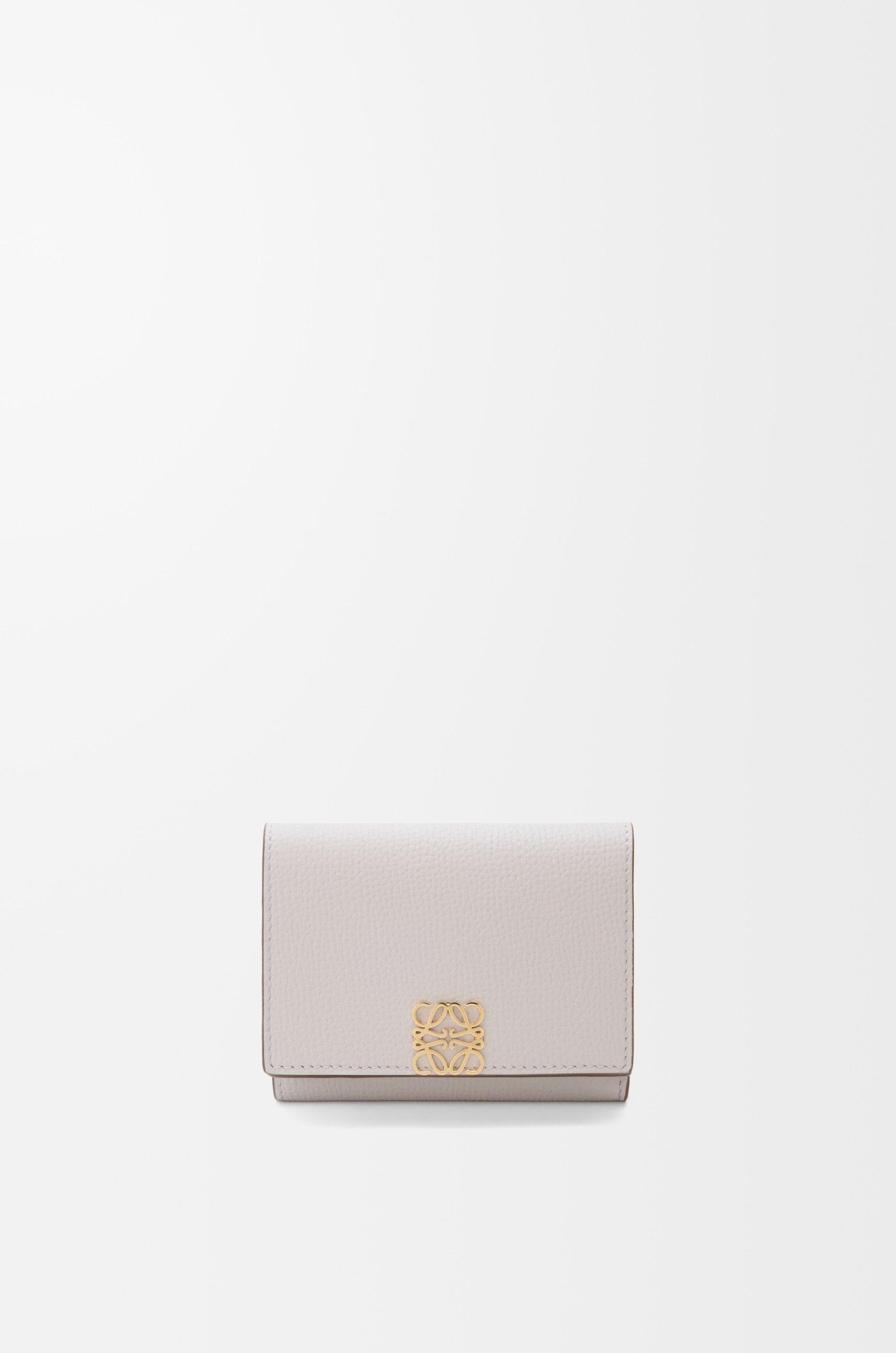 Anagram trifold wallet in pebble grained calfskin by LOEWE