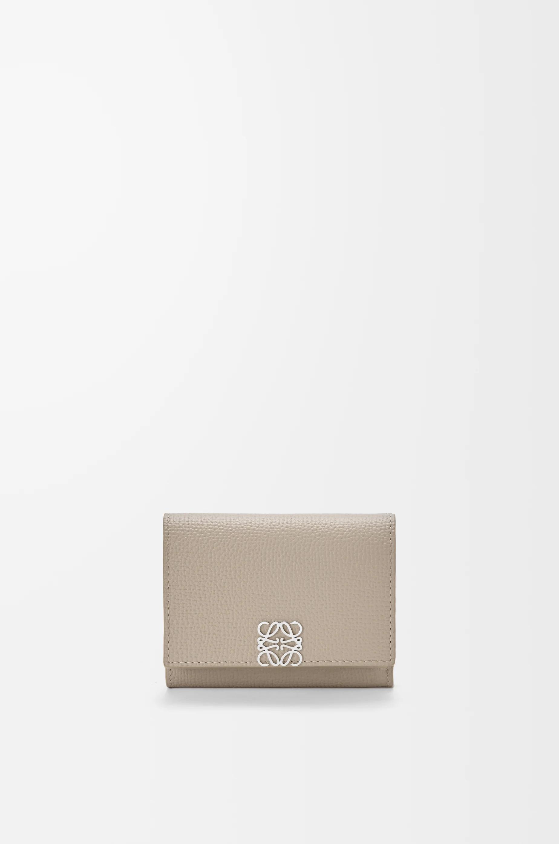 Anagram trifold wallet in pebble grained calfskin by LOEWE