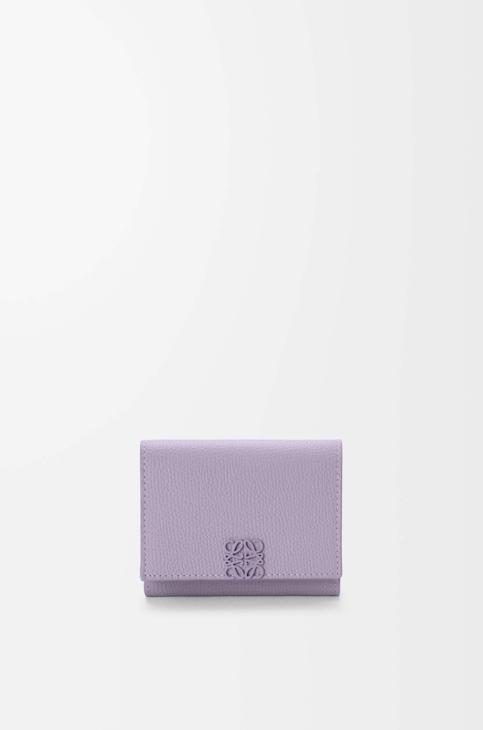 Anagram trifold wallet in pebble grained calfskin by LOEWE