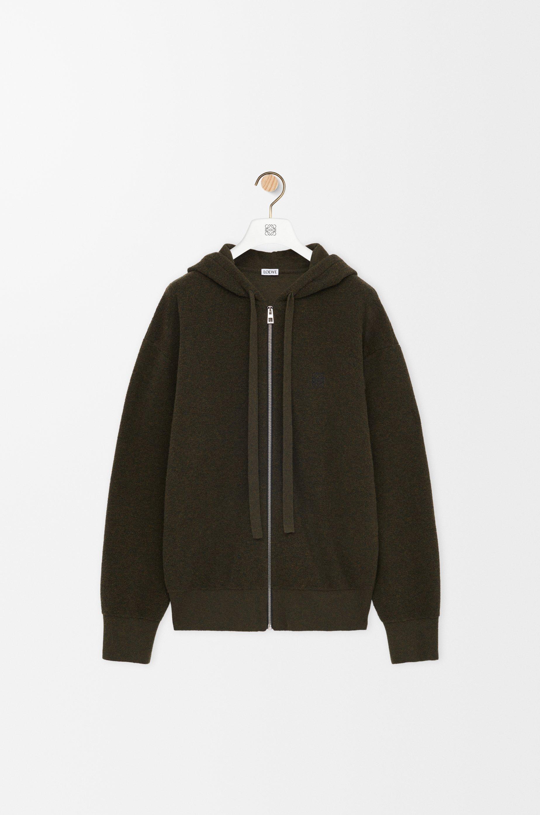 Anagram zip-up hoodie in wool by LOEWE