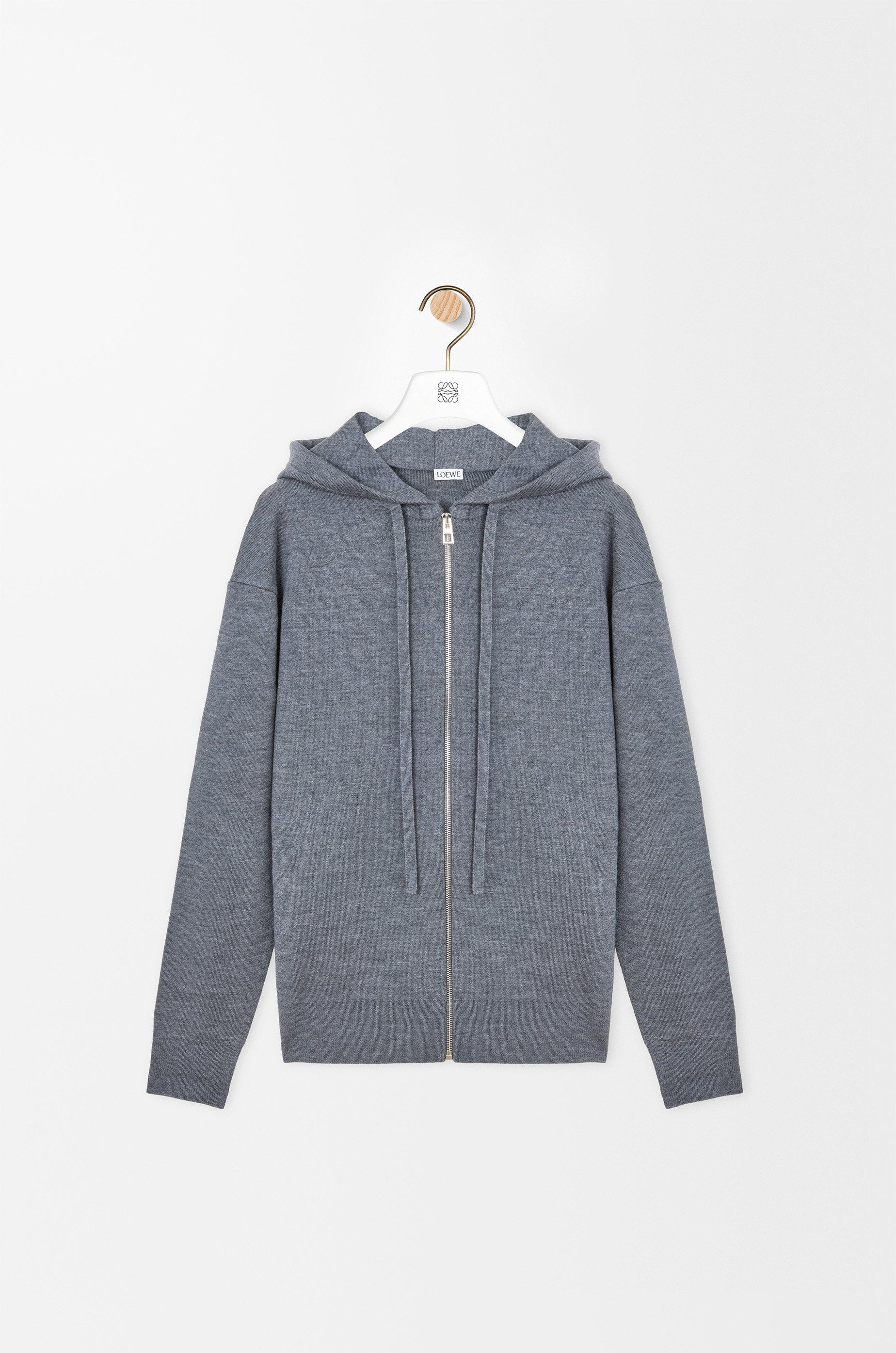 Anagram zip-up hoodie in wool by LOEWE