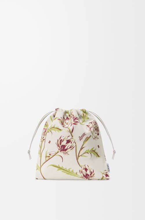 Artichoke small drawstring pouch in canvas by LOEWE